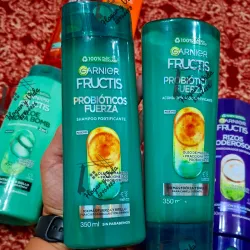 Juego d shampoo y acondicionador Garnier 350ml Probiótico fuerza