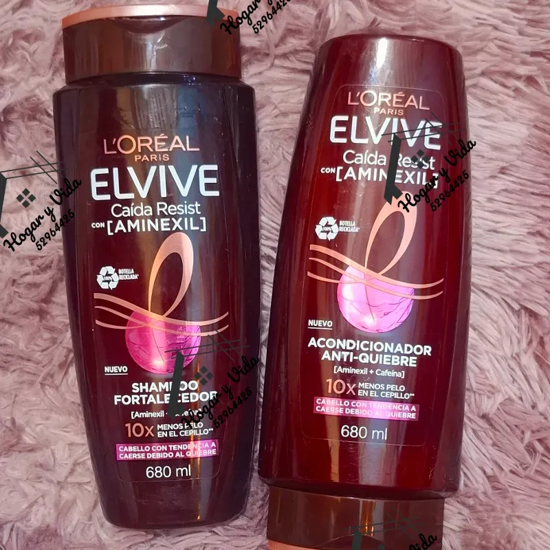 Juego d shampoo y acondicionador L'ORÉAL Caida Resist 680ml 
