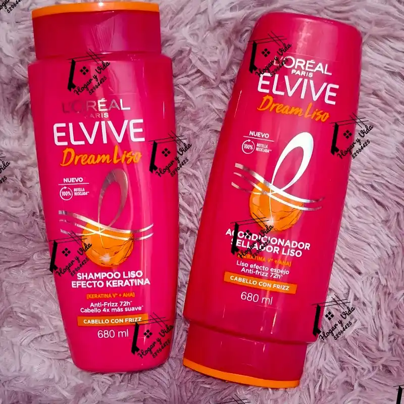 Juego d shampoo y acondicionador L'ORÉAL Dream Liso 680ml