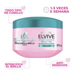Mascarilla Capilar Elvive Glycolic Cristal 300 g