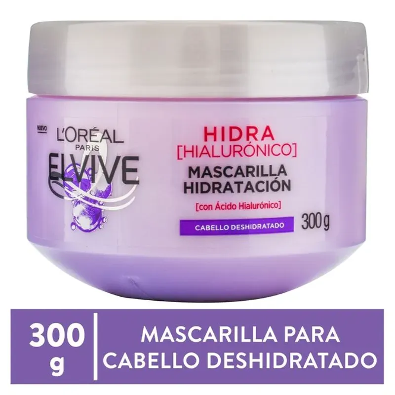 Mascarilla Hidratante Elvive Hidra Hialurónico de L'Oréal Paris de 300g. 