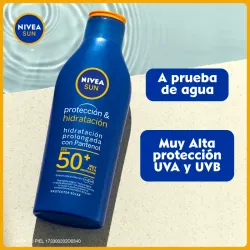 protector solar corporal NIVEA SUN con FPS 50. 