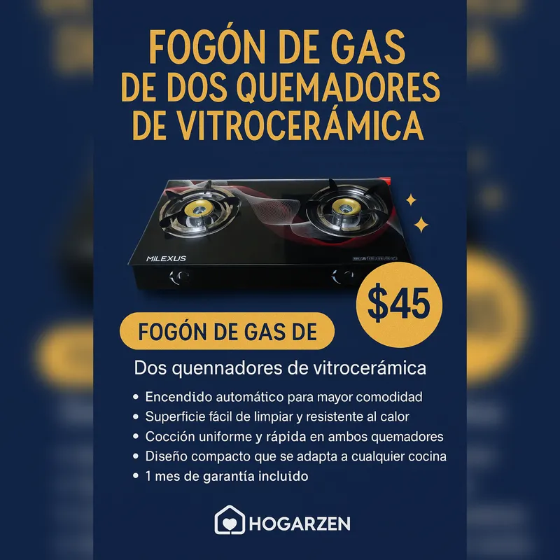 COCINA MILEXUS DE GAS 2H