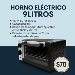 HORNO ELÉCTRICO MILEXUS 9L