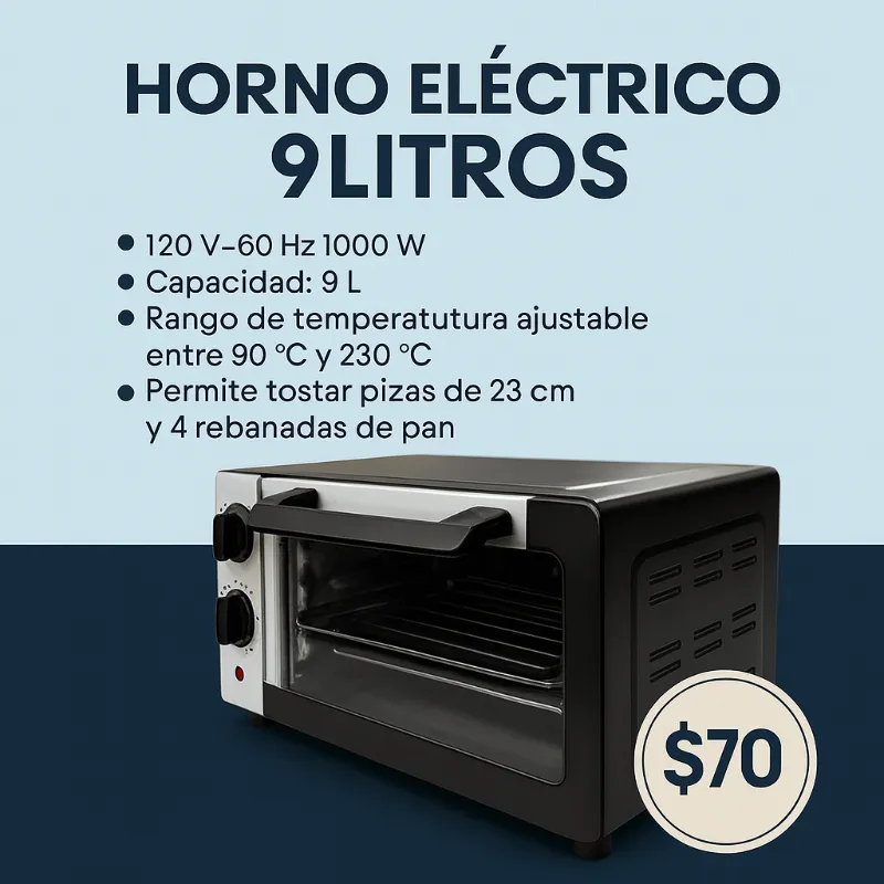 HORNO ELÉCTRICO MILEXUS 9L