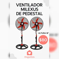 VENTILADORES MILEXUS PEDESTAL 