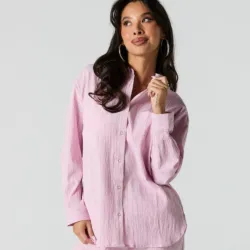 Camisa rosada de rayas