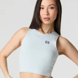 Camiseta azul básica con número
