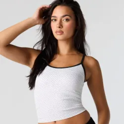 Camiseta lunares borde negro