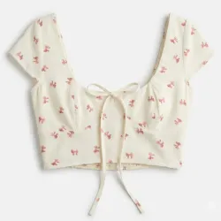 Corset corto estampado lazos