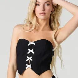 Corset negro con lazos