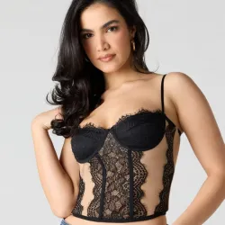 Corset negro encaje