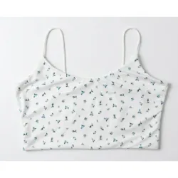 Crop top blanco estampado
