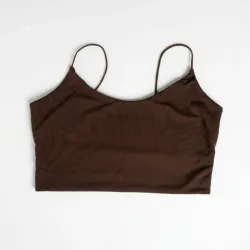 Crop top marrón