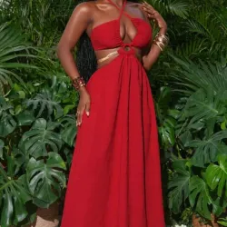 Maxi red dress 