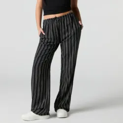 Pantaloneta negra de rayas
