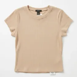 Pulover beige corto