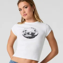 Pulover blanco disco