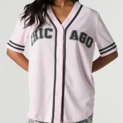 Pulover deportivo rosa oversize