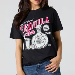 Pulover negro oversize tequila design