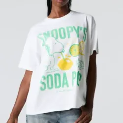 Pulover oversize blanco Snoopy