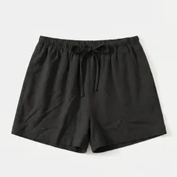 Short negro de lino