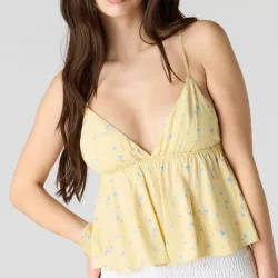Top Amarillo estampado