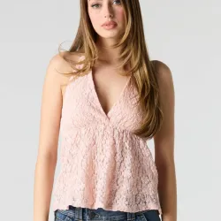 Top rosa encaje