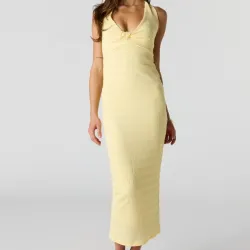 Vestido amarillo largo
