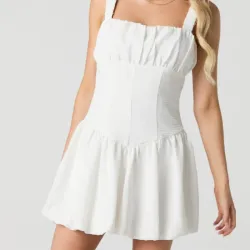 Vestido blanco bombache