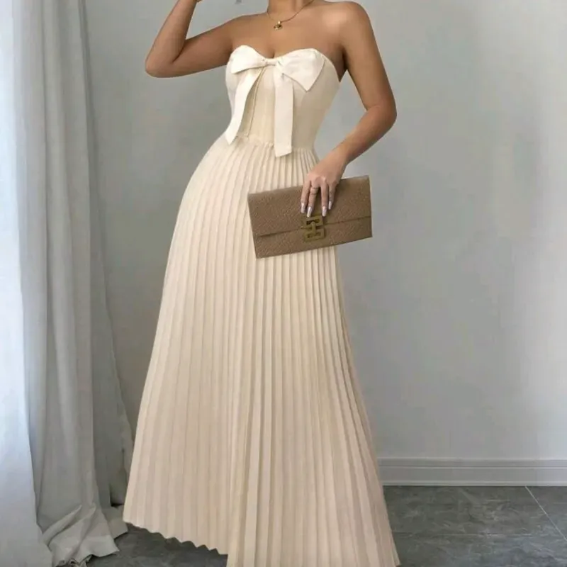 Vestido blanco con lazo 