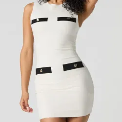 Vestido blanco formal corto