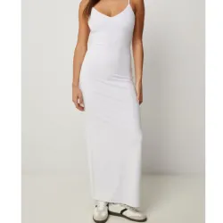 Vestido blanco largo de tirantes