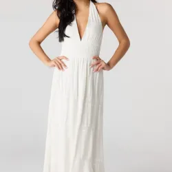 Vestido blanco largo veraniego