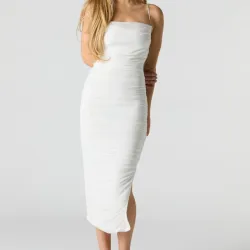 Vestido blanco midi.