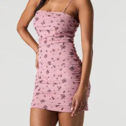 Vestido corto estampado 