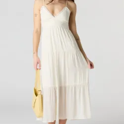 Vestido largo romántico blanco