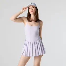 Vestido lila plisado 