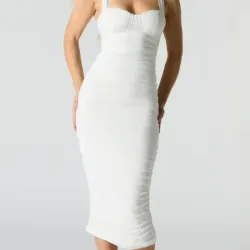 Vestido midi blanco