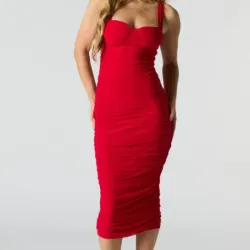 Vestido midi rojo