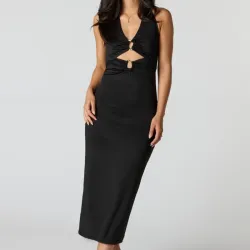 Vestido negro elegante largo
