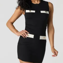 Vestido negro formal corto