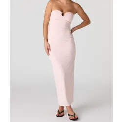 Vestido rosa largo elegante