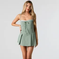 Vestido verde corto