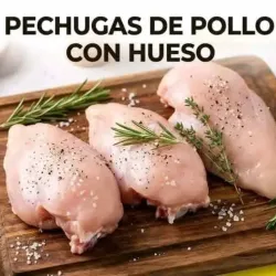 Pechugas de pollo con huesos