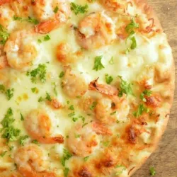 Pizza de camarones