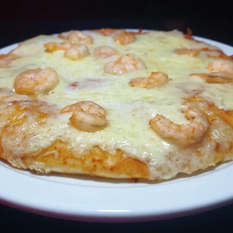 Pizza de camarones