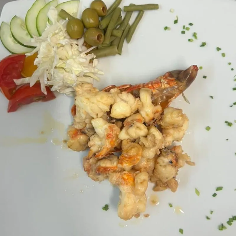 Langosta entera grillé