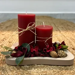 Arreglos de velas y naturaleza muerta