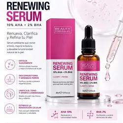 Serum para exfoliación de la piel, anti acné y anti manchas 10% AHA + 2% BHA 